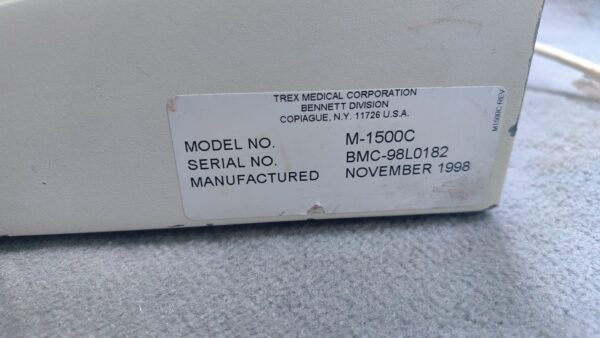 Gebrauchtes Bedienelement Bennett Trex Medical M-1500C mit Handauslöseschalter – Bild 2